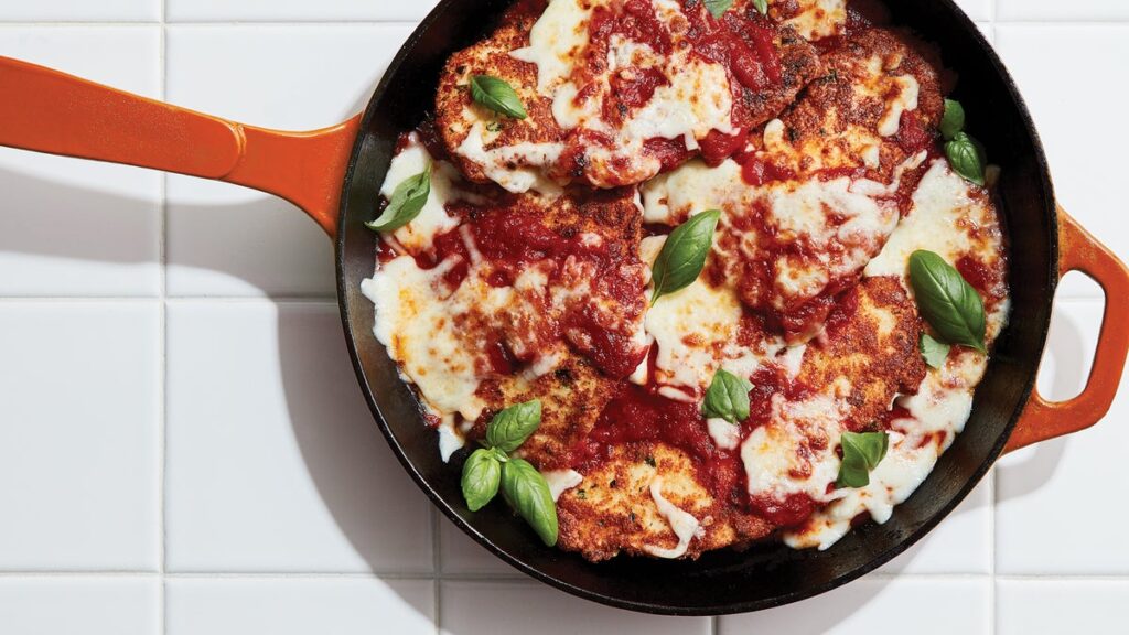 Parmesan de poulet à faible teneur en glucides