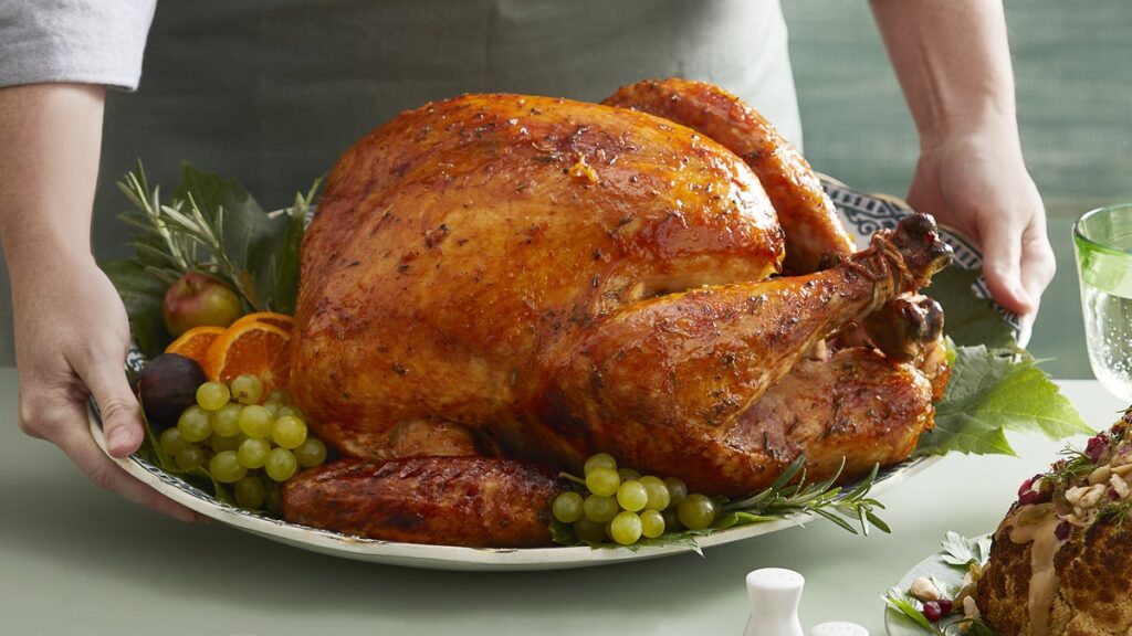 Dinde Rôtie À La Marmelade D'Orange Et Jus Sans Céréales