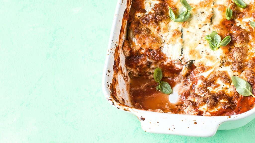 Lasagne de courgettes aux trois fromages