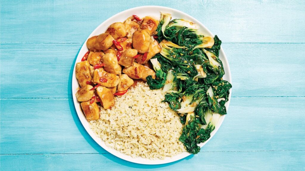 Poulet miso au gingembre avec sauté de bok choy