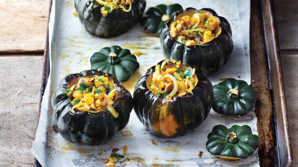 Courge farcie aux noix