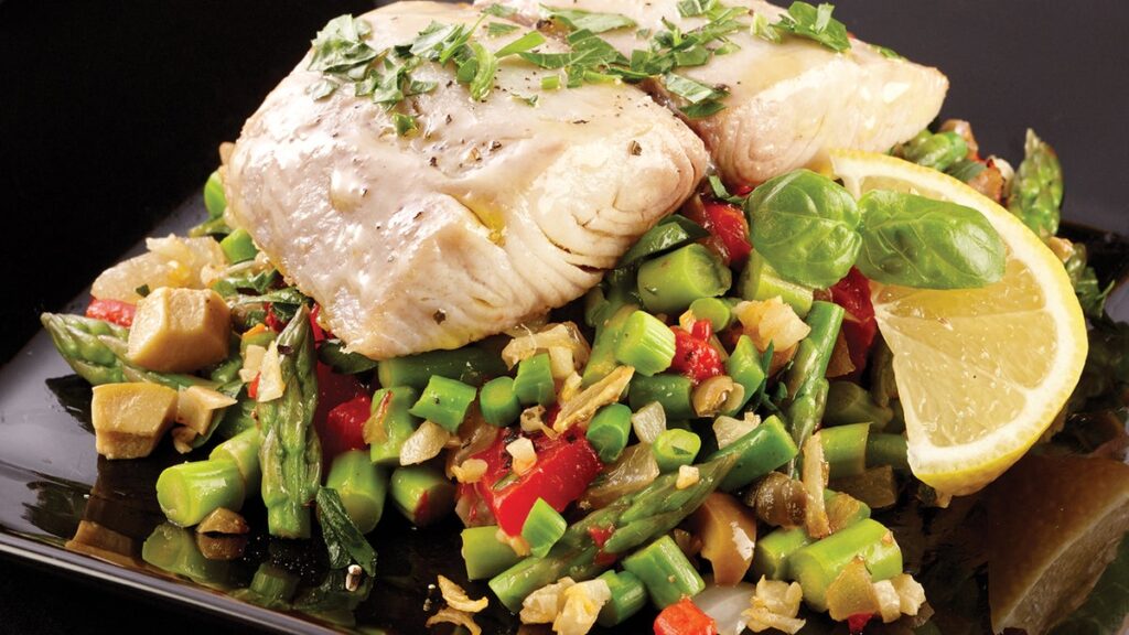 Mahi Mahi poché à l'huile d'olive