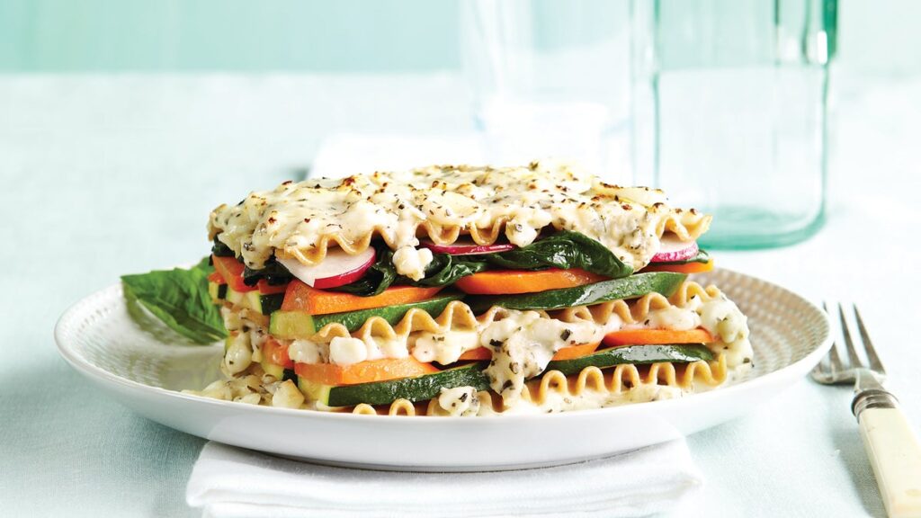 Lasagne blanche aux épinards