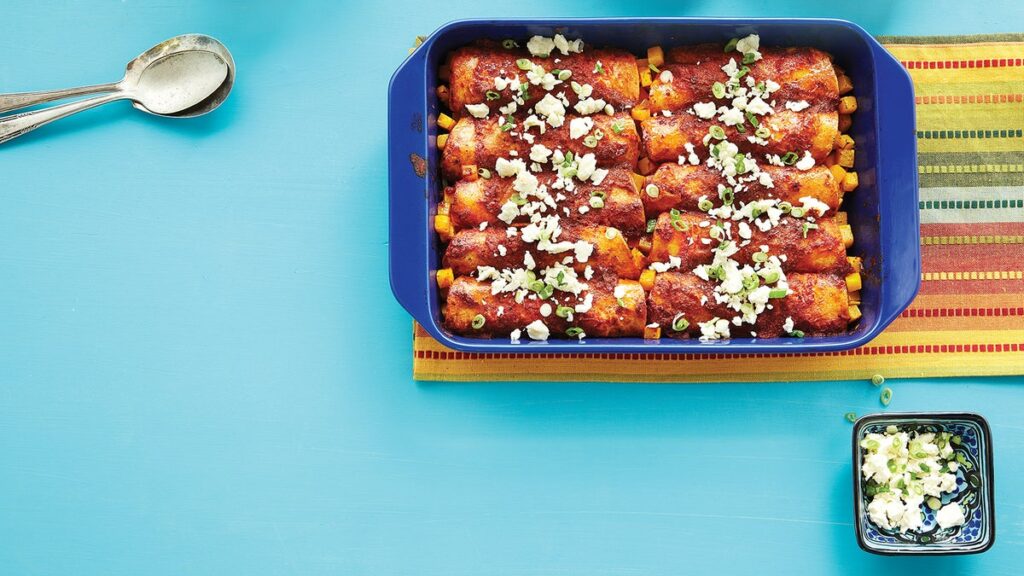 Enchiladas à la courge musquée