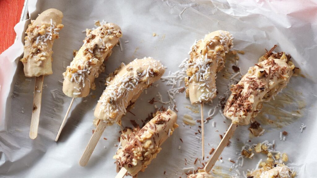 Sucettes glacées à la banane