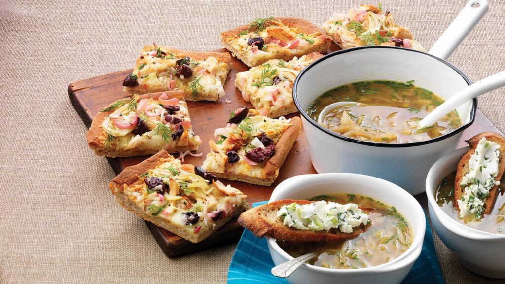 Pain plat à l'échalote et au fenouil