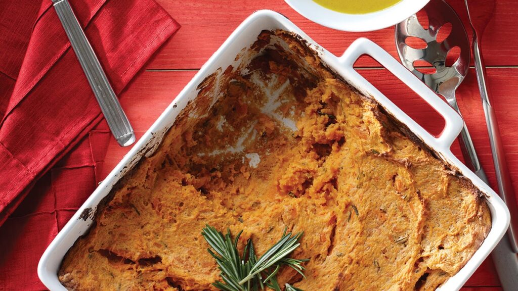 Patates douces soufflées à l'ail et au romarin