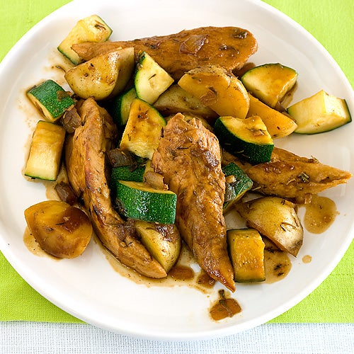 Poulet poêlé avec glaçage à l'érable