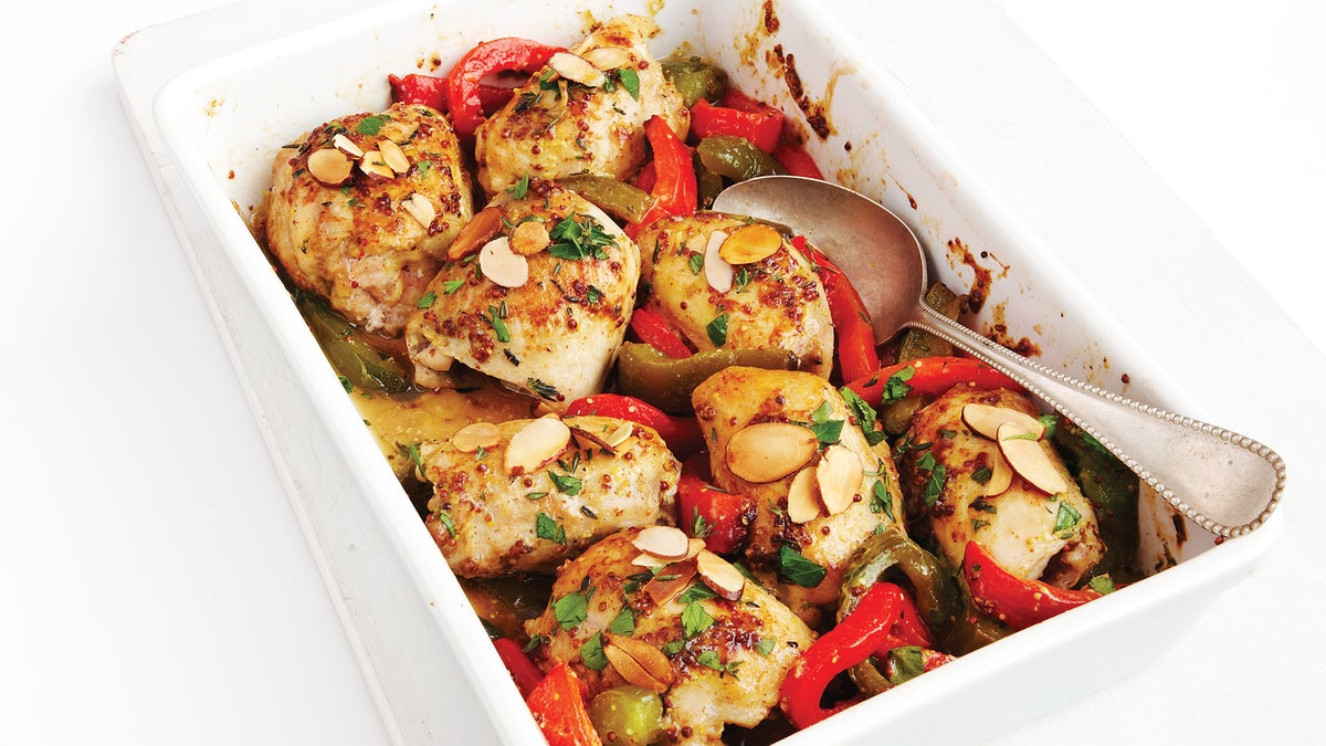 Cuisses de poulet au miel et à la moutarde