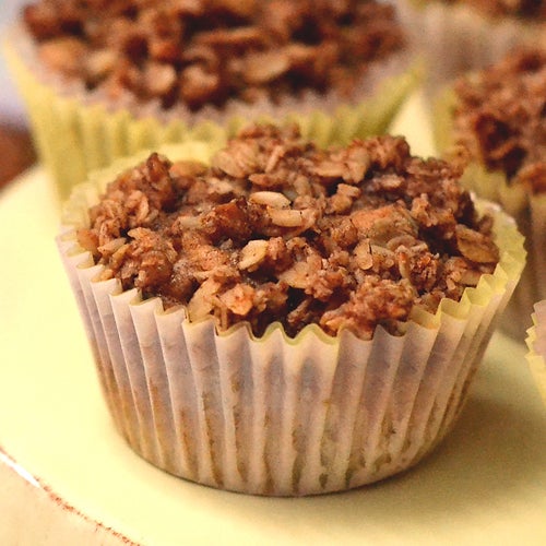Cupcakes streusel aux pêches Cupcakes streusel aux pêches