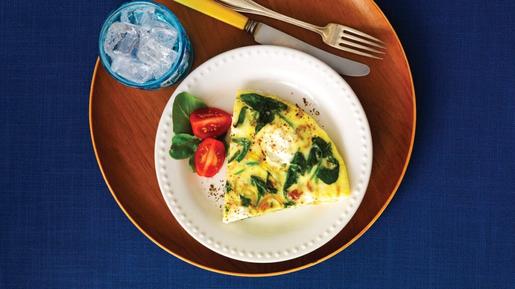 Frittata à la ricotta et aux épinards