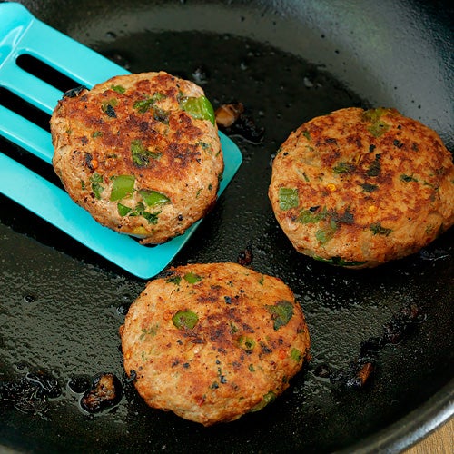 Galettes de saucisses au gingembre, aux poires et à la dinde