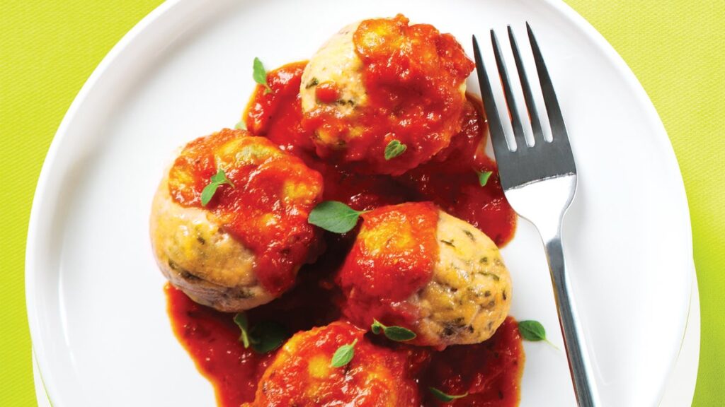 Gnudi à la ricotta, aux épinards et à la patate douce