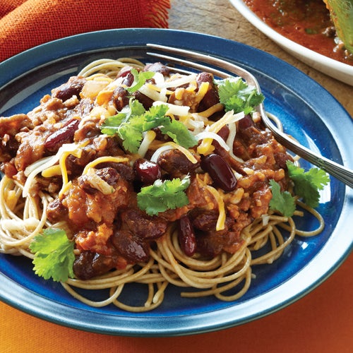 Chili de Cincinnati avec dinde et citrouille Chili de Cincinnati avec dinde et citrouille