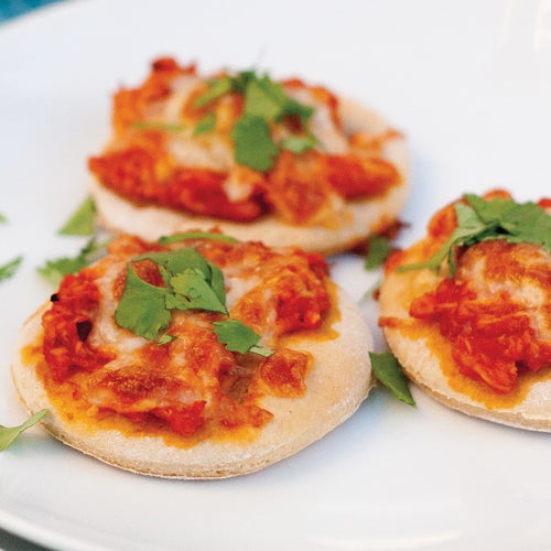 Pizzas au poulet barbecue